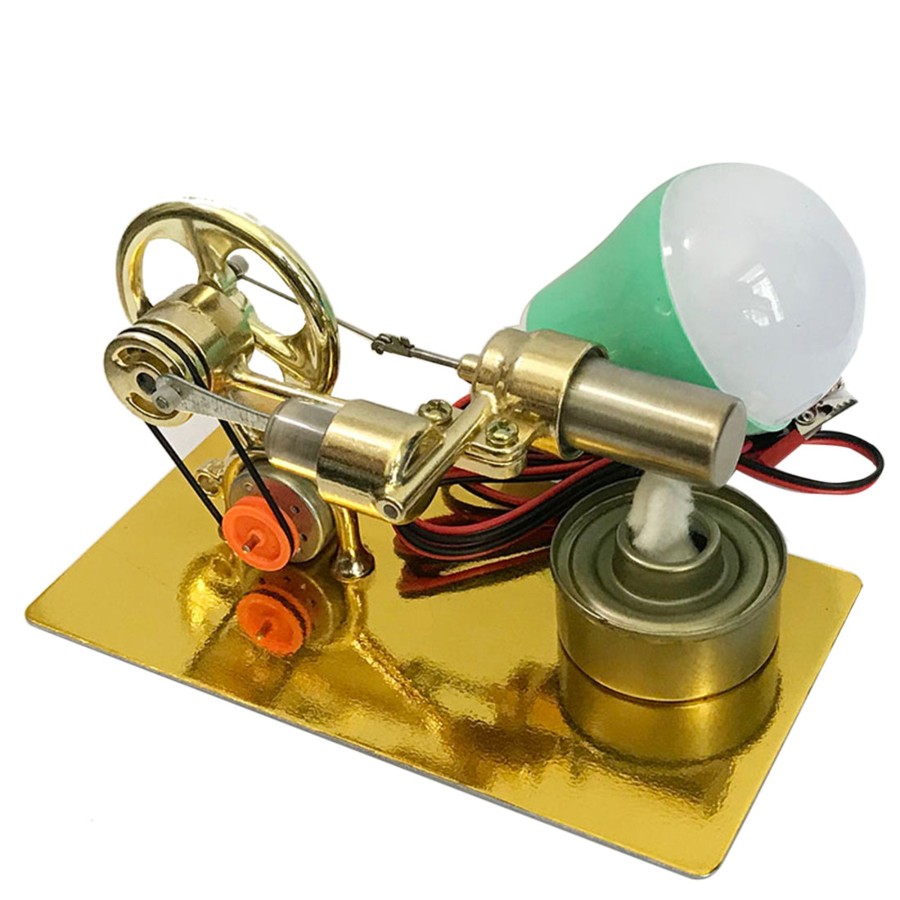 Stem Model enginediy | Single Cylinder Stirling Engine Model Kit With Led For Science Experiment