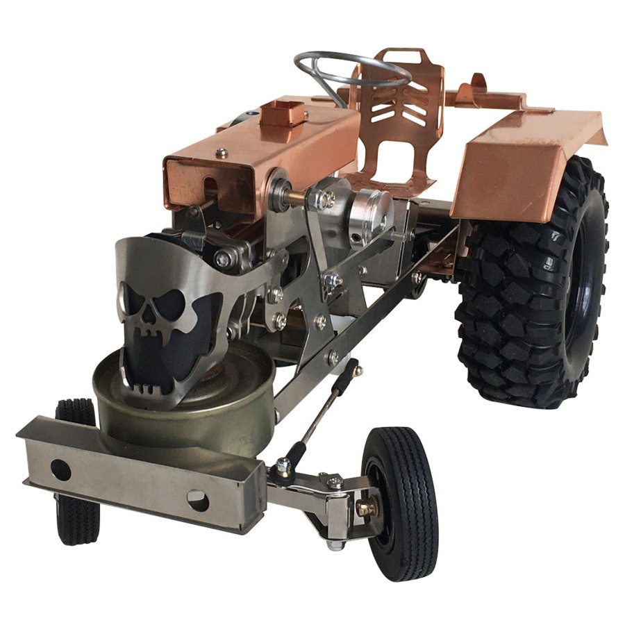 Model Engine enginediy Hot Air Stirling Engine | Stirling Engine Agricultural Tractor Model Hot Air Stirling Engine Toy With Movable Skull Head