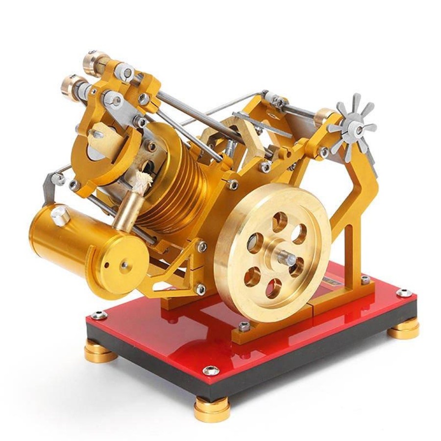 Diy Engine enginediy | Saihu V1-45 Stirling Engine Kit Golden Flame Licker Eater Vacuum Engine Model Gift Collection