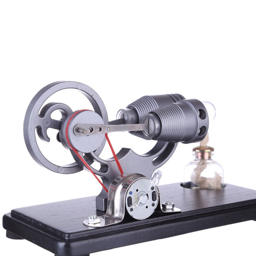 Diy Engine enginediy | Enjomor Retro -Shape Stirling Engine Kit Generator With Led Lights - Stem Toy