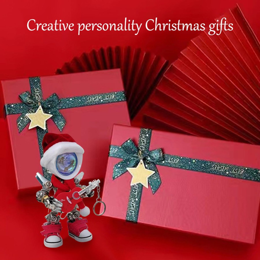 Diy Engine enginediy | 3D Metal Mechanical Punk Guitarist Robot Christmas Colorful Ambient Lamp Model Assembly Kit For Kids, Teens, And Adults-366Pcs