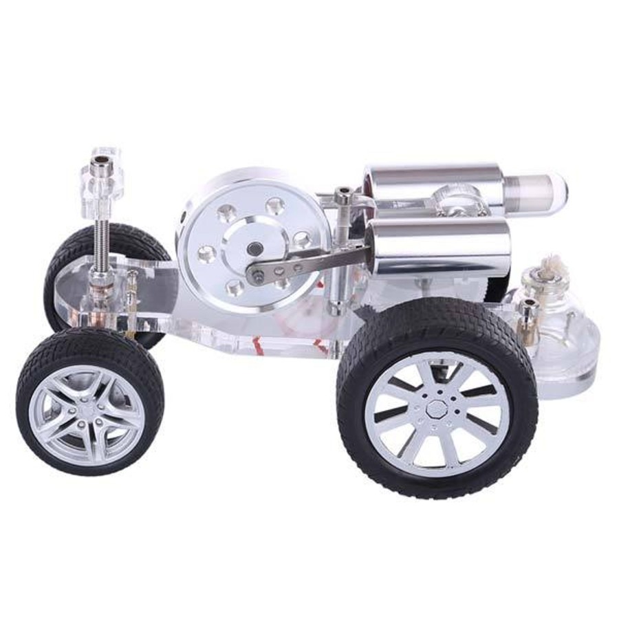 Model Engine Engine DIY Stirling Engine Vehicle | Stirling Engine Car Motor Model With Steering Science Educational Toy Enginediy