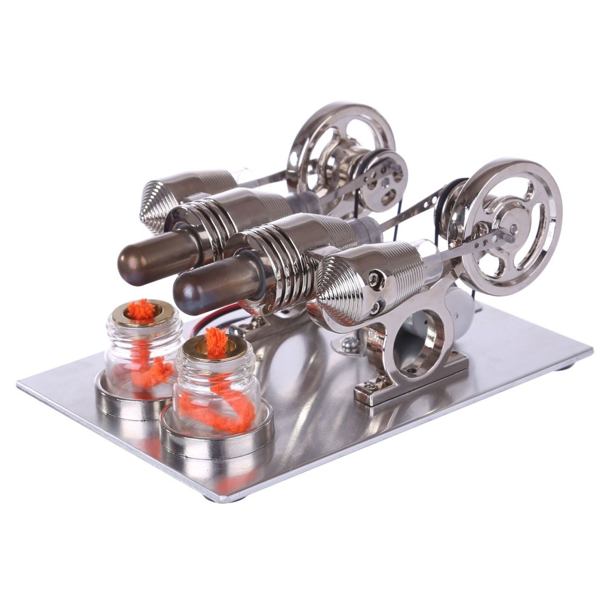 Model Engine enginediy Stirling Engine & Parts | Enjomor Stirling Engine Model Generator With Bulb And Voltage Digital Display Meter - Stem Toy