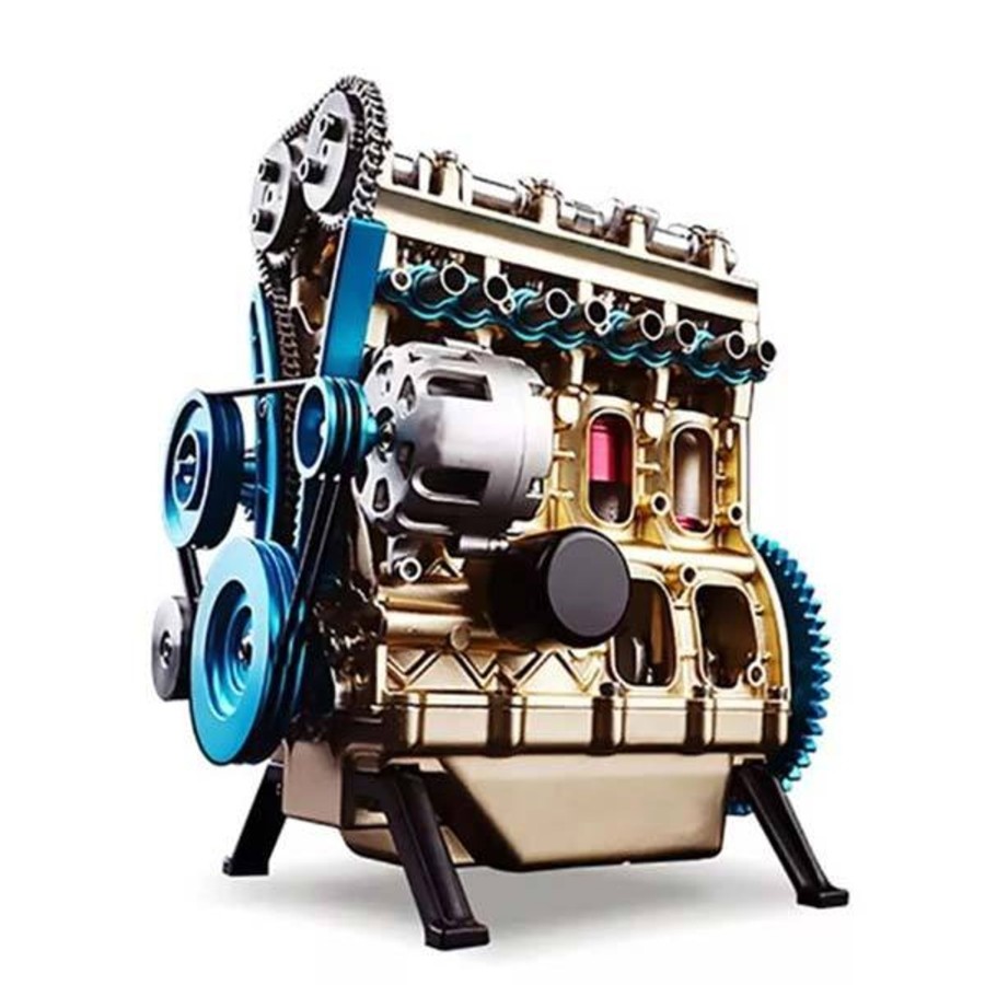 Diy Engine enginediy | Teching L4 Engine Model Kit That Works - Build Your Own Engine - Full Metal 4 Cylinder Car Engine Kit Car Engine Model