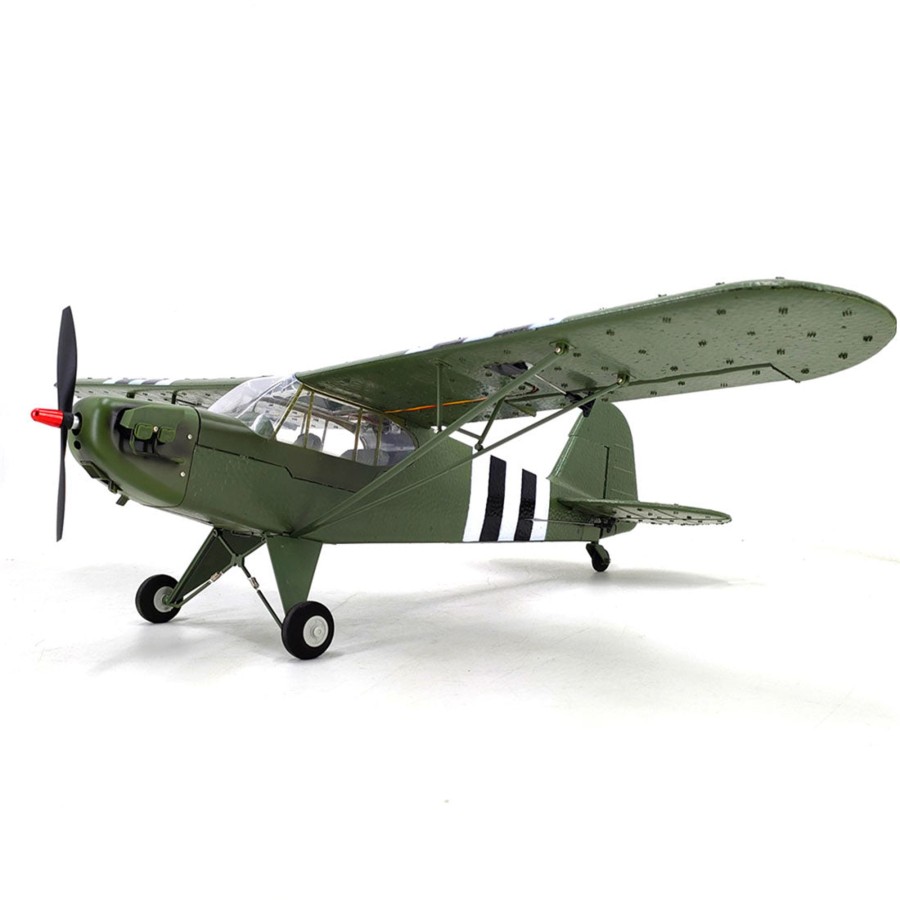 Rc Engine & Model Engine DIY | 1/16 Rc Airplane Wwii Piper J-3 Cub Rc 4Ch Brushless Fixed-Wing Aircraft Model Military Plane Toy (Rtf Version)