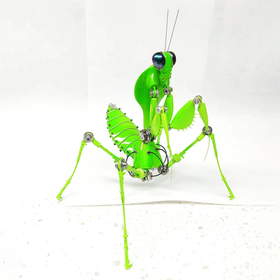 Diy Engine Engine DIY | 3D Metal Steampunk Craft Puzzle Mechanical Green Mantis Model Diy Assembly Animal Jigsaw Puzzle Kit Games Creative Gift