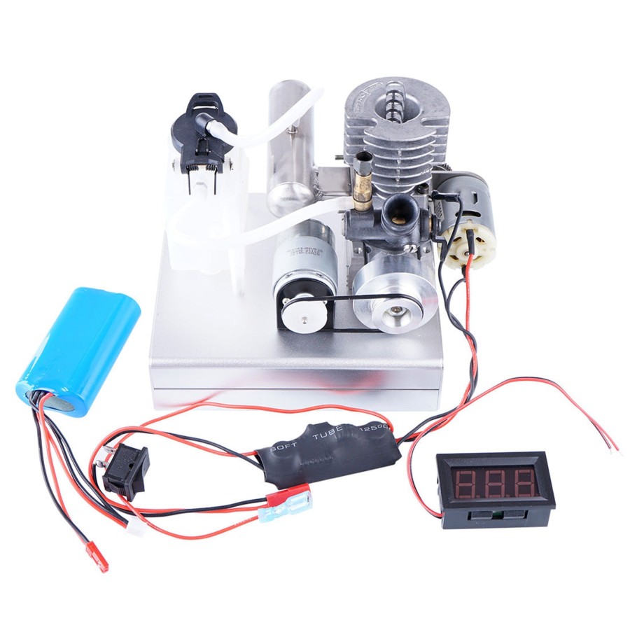 Stem Model Engine DIY | Level 15 Low Voltage Motor One Button Start Methanol Engine Electric Generator - Enginediy