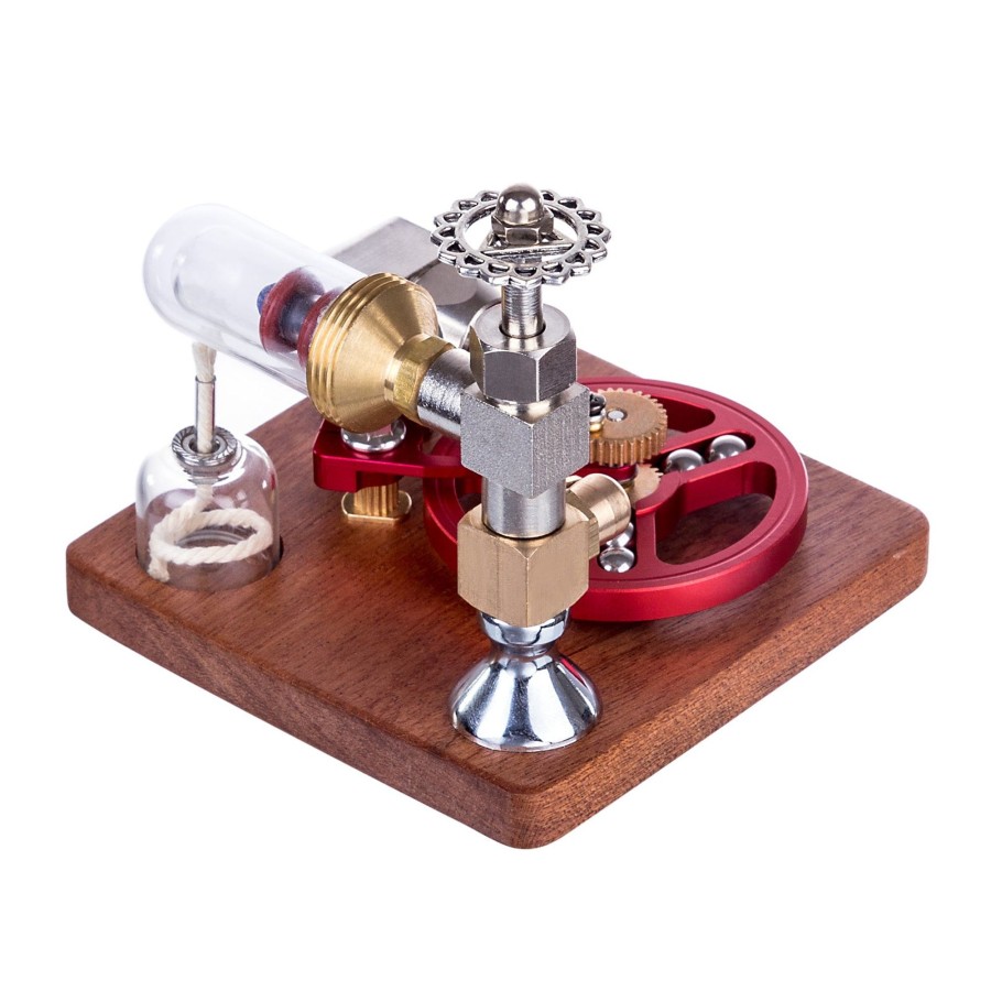 Stem Model enginediy | Enjomor Speed-Controlled Single Cylinder Stirling Engine Model With Ball Bearing Flywheel - Stem Toys