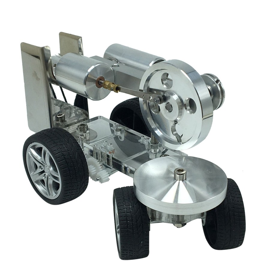 Model Engine Engine DIY Stirling Engine Vehicle | Stirling Engine Tractor Model Vacuum Engine Motor Education Toy Creative Gift