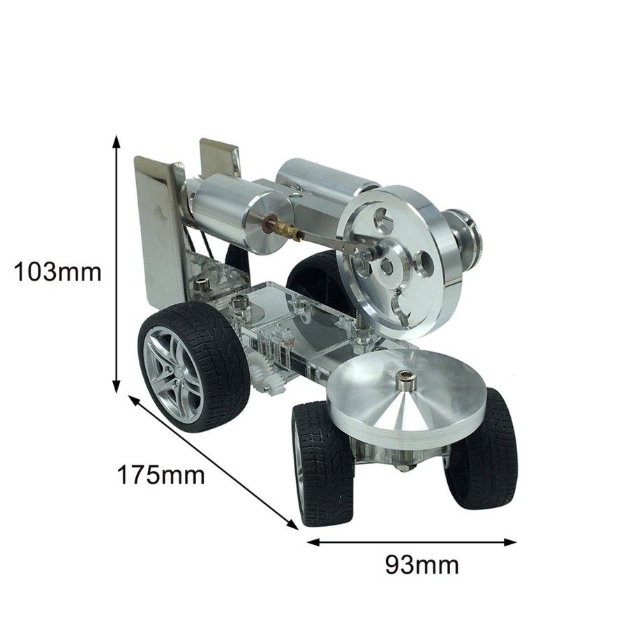 Model Engine Engine DIY Stirling Engine Vehicle | Stirling Engine Tractor Model Vacuum Engine Motor Education Toy Creative Gift