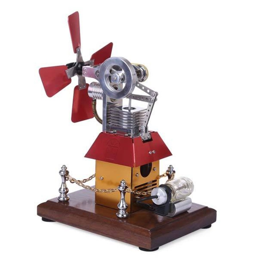 Model Engine enginediy Stirling Engine & Parts | Stirling Engine Kit Windmill Fan External Combustion Engine Model Collection Gift