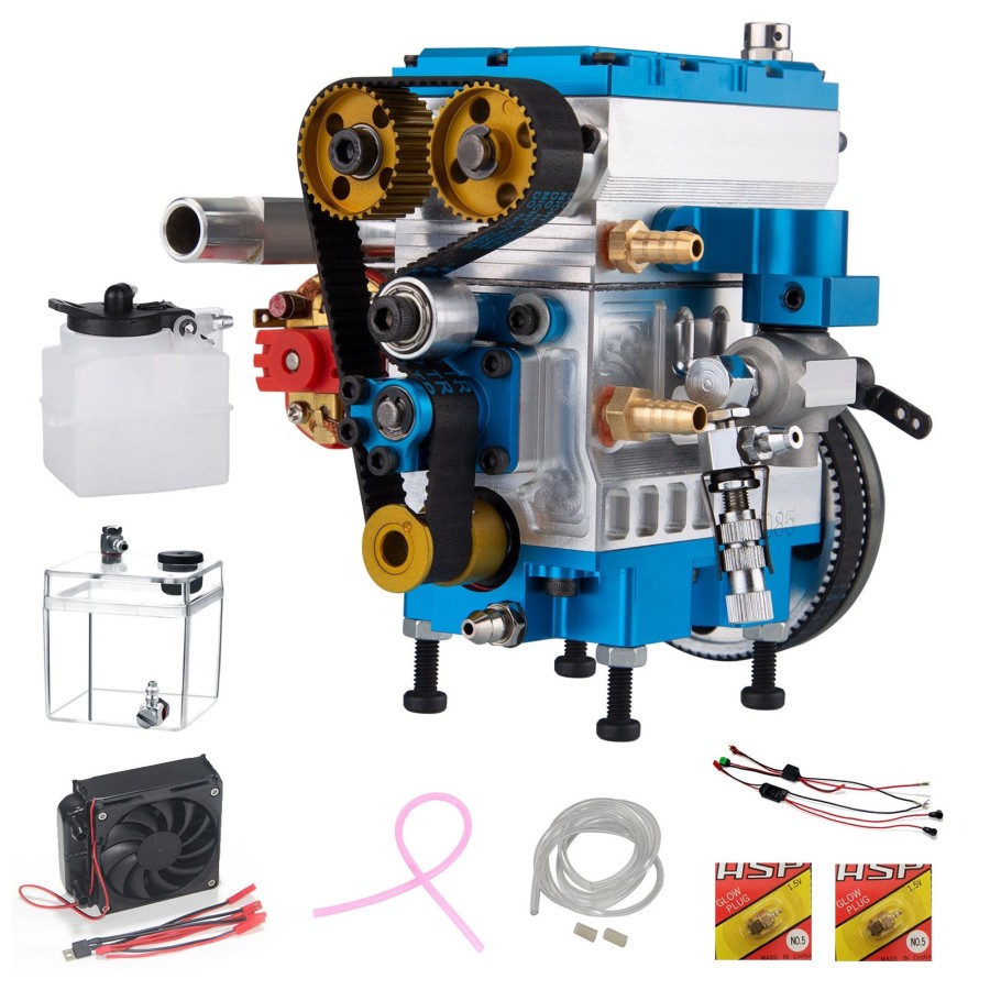 Diy Engine enginediy | Nr200 8.6Cc Inline 2 Cylinder 4 Stroke Water-Cooled Engine With Original Starter Kit