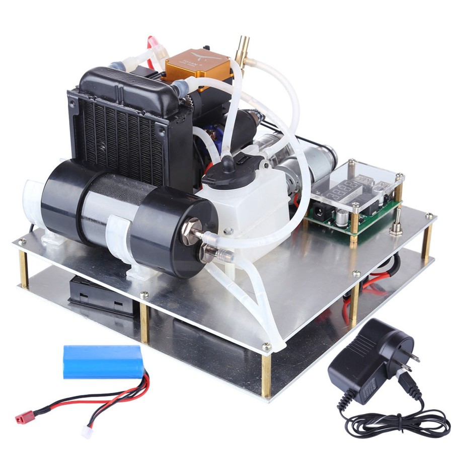 Stem Model enginediy | Toyan Gasoline Engine Model Diy Micro Water-Cooled Generator Set (With Water Pump / Radiator Water Tank / Thermometer)