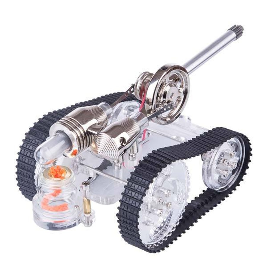 Model Engine enginediy Stirling Engine & Parts | Tank Stirling Engine Car Motor Model External Combustion Engine Toy Gift - Enginediy