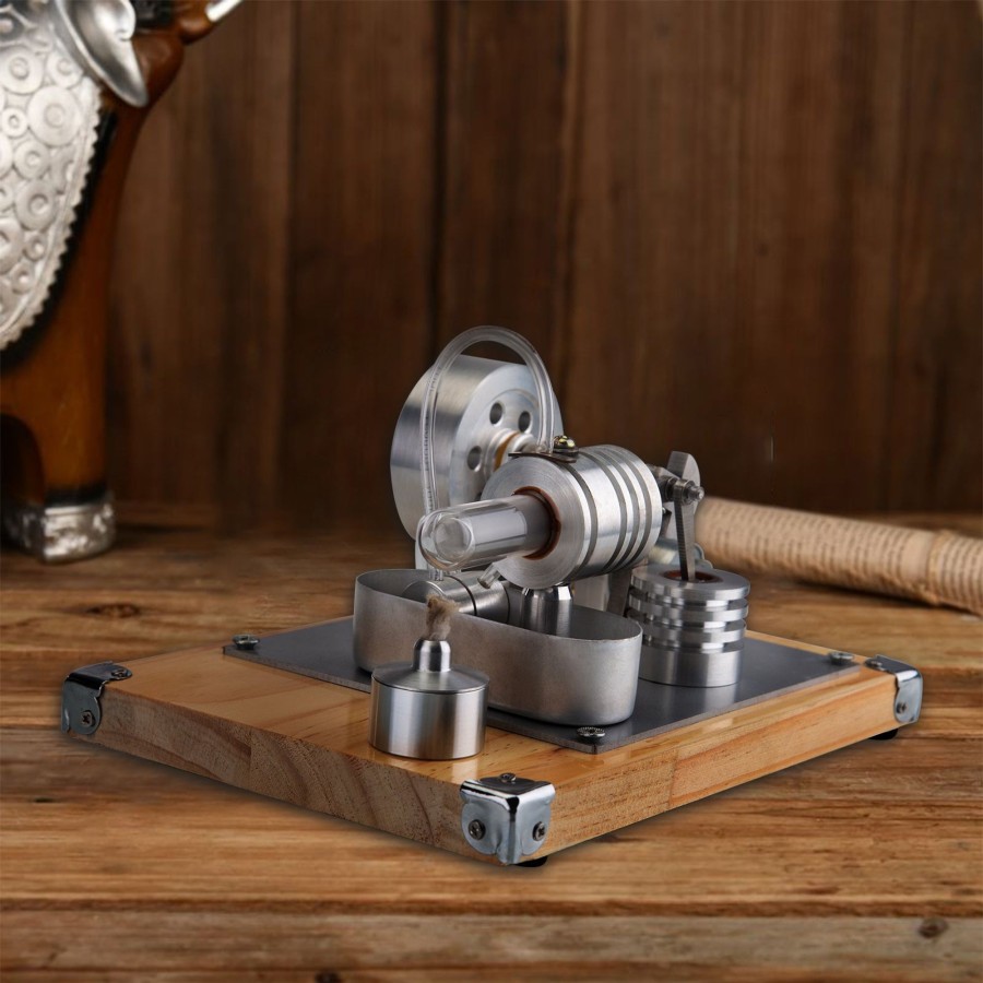 Model Engine enginediy Stirling Engine & Parts | Stirling Engine Model - Power Generating Water Pump Water-Cooled Split Rectangular Stirling Engine Model Educational Toy