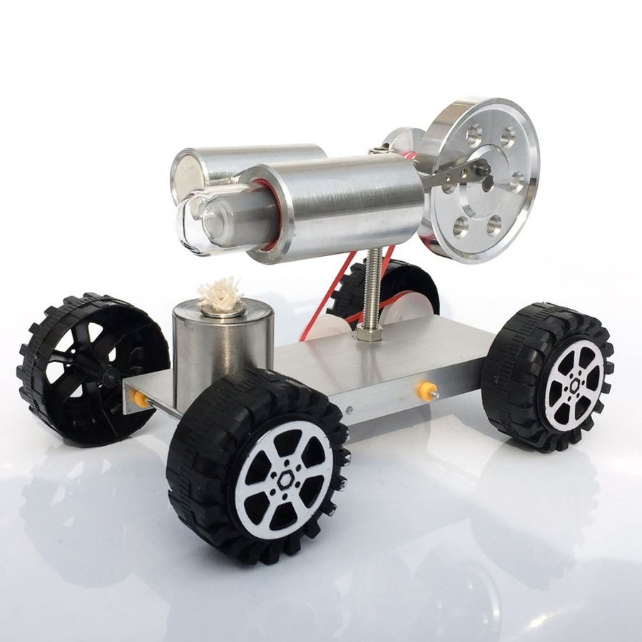 Model Engine Engine DIY Stirling Engine & Parts | Stirling Engine Model Car Driving Science Experiment Kid Gift Collection Enginediy