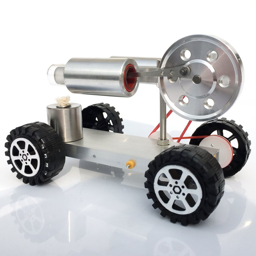 Model Engine Engine DIY Stirling Engine & Parts | Stirling Engine Model Car Driving Science Experiment Kid Gift Collection Enginediy