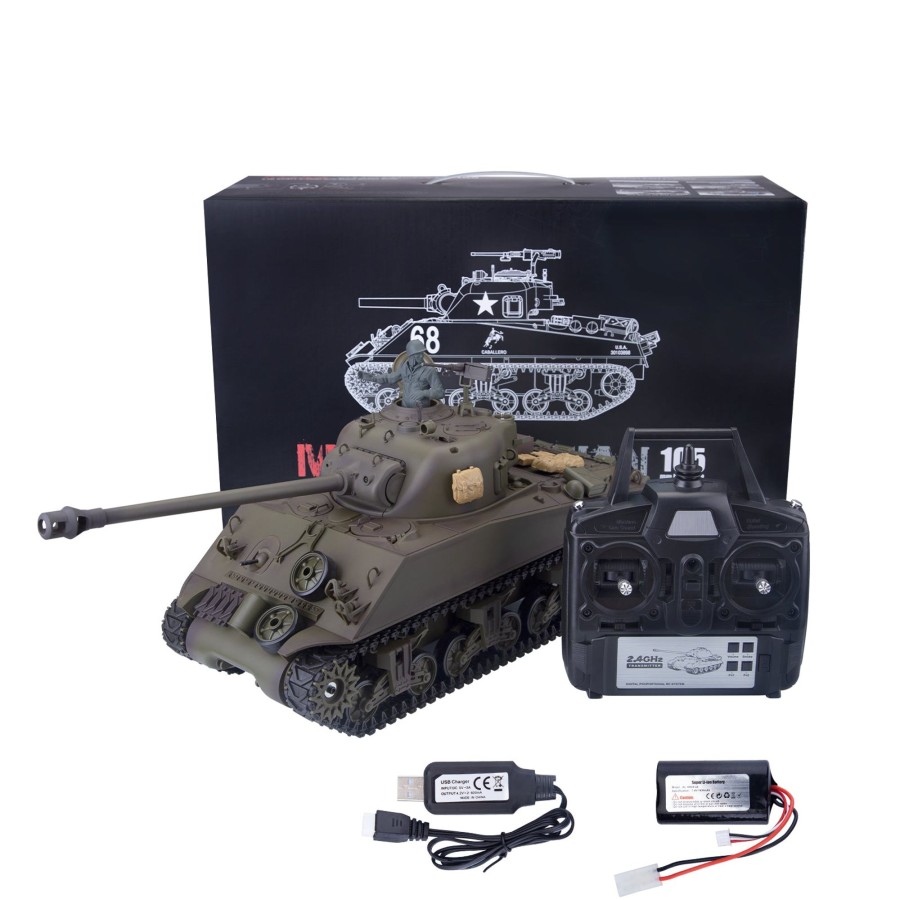 Rc Engine & Model Engine DIY | 1/16 2.4G Rc Tank M4A3 Medium Tank Military Vehicle Model