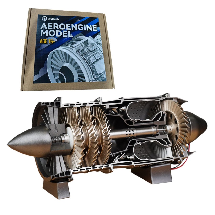 Stem Model enginediy | Skymech 1/3 Turbojet Engine Model Kit - Build Your Own Turbojet Engine That Works - Wp-85 Turbojet Diy Aircraft Engine Model 100Pcs