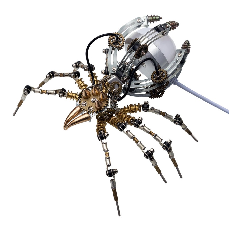 Diy Engine enginediy | 512Pcs Metal Diy Assembly Toys Mechanical Spider With Lamp