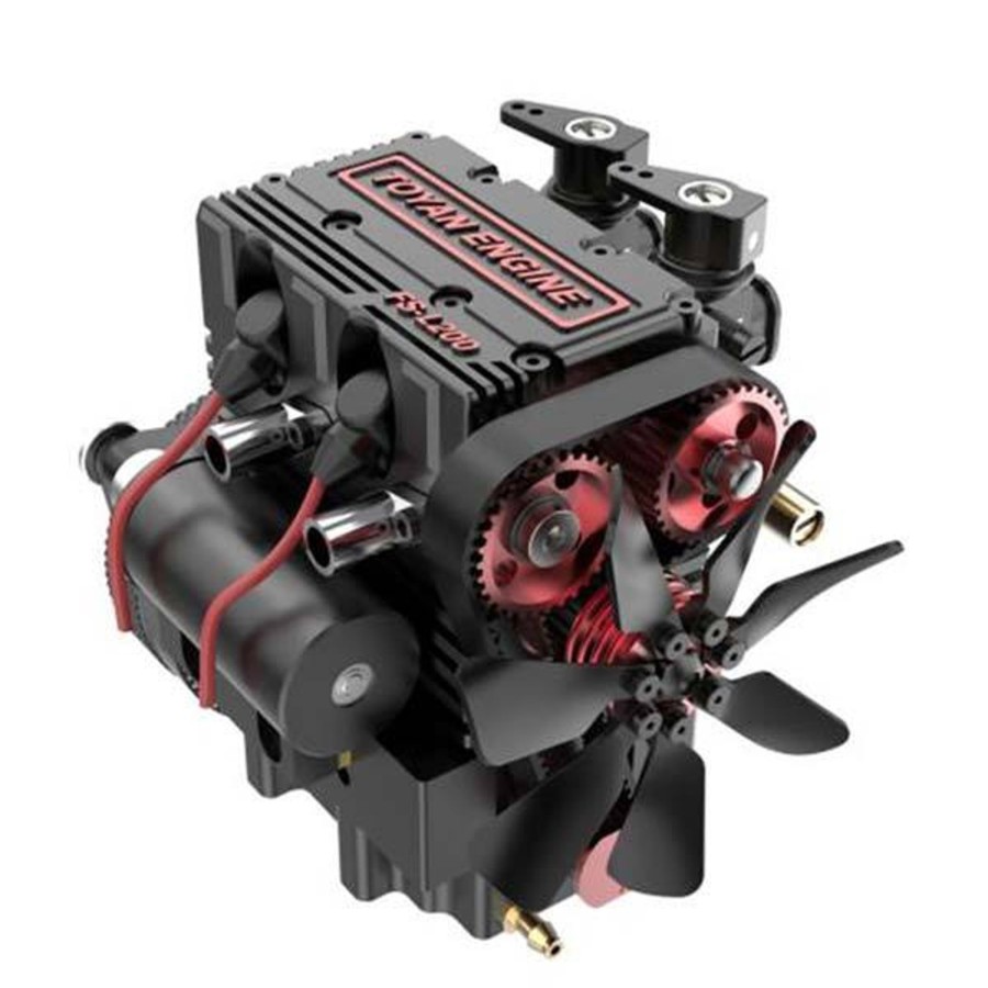 Diy Engine enginediy | Toyan Fs-L200 Engine 2 Cylinder 4 Stroke Nitro Engine Model Kit - Build Your Own Engine That Works