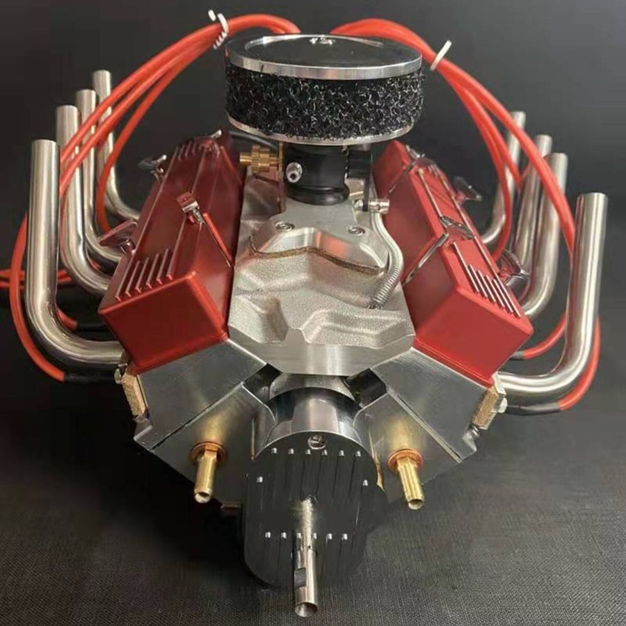 Model Engine Engine DIY | V8 Engine Model That Works - 1/4 Scale Nitro Powered V8 Working Engine Single Carburetor 8-Cylinder Nitro Engine