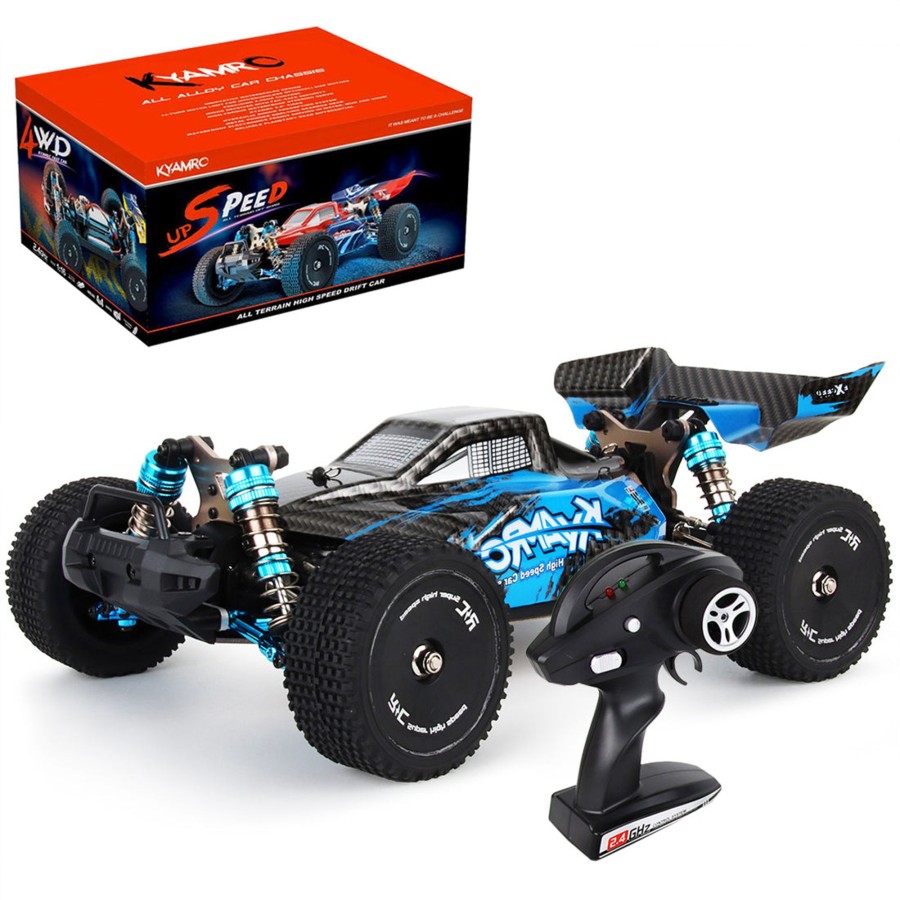 Rc Engine & Model Engine DIY | Rc Car 1/16 4Wd 2.4G 70Km/H High-Speed Brushless Off-Road Vehicle Rc Car All-Terrain Electric Climbing Car Monster Truck Toys - Blue