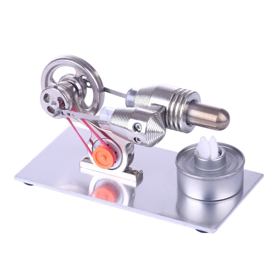 Model Engine Engine DIY Stirling Engine & Parts | Stirling Engine With Generator And Bulb Stirling Motor Model Science Toy