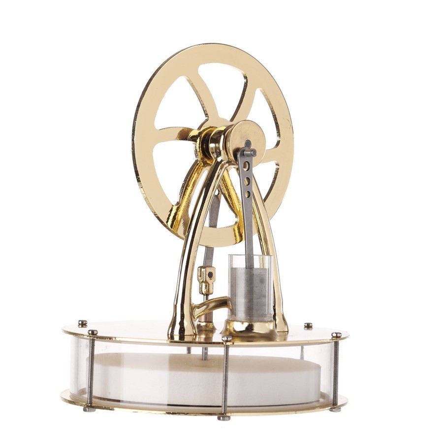 Model Engine Engine DIY Stirling Engine & Parts | Low Temperature Differential Stirling Engine Model Science Experiment Educational Toy - Golden