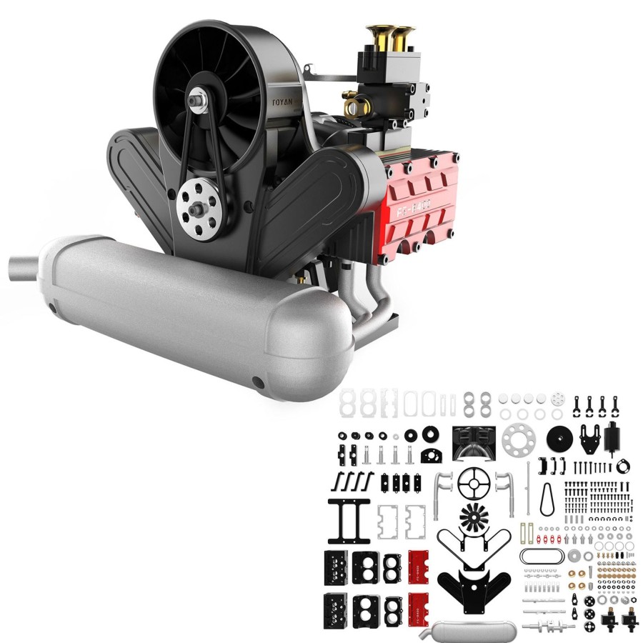 Model Engine enginediy | Toyan Engine Fs-B400 14Cc Flat-Four Engine Horizontal Opposed 4 Cylinder 4 Stroke Nitro H4 Engine Model Kit