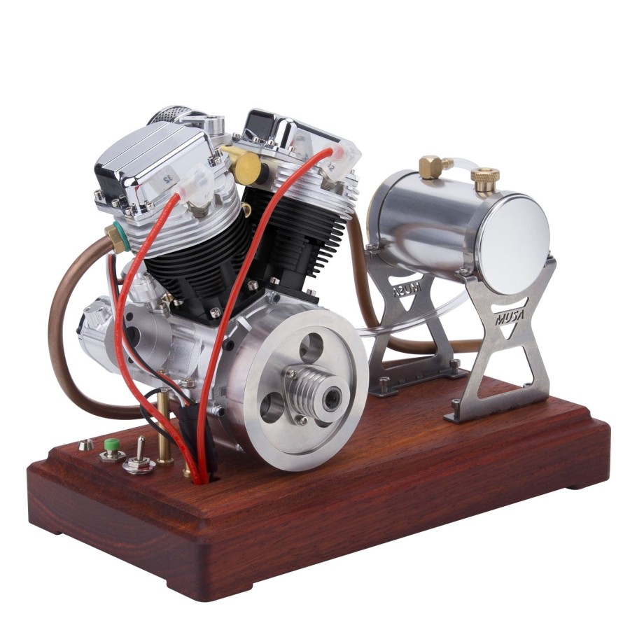 Model Engine enginediy | Cison Fg-Vt9 9Cc V2 Engine And Original Parts V-Twin 4-Stroke Air-Cooled Motorcycle Engine