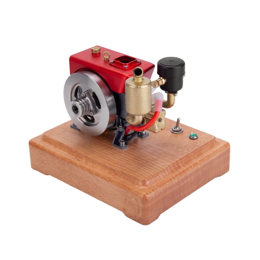 Model Engine enginediy | Retrol 1/8 2.6Cc Mini Single-Cylinder Four-Stroke Gasoline Engine Model Upgraded Internal Combustion Engine Model