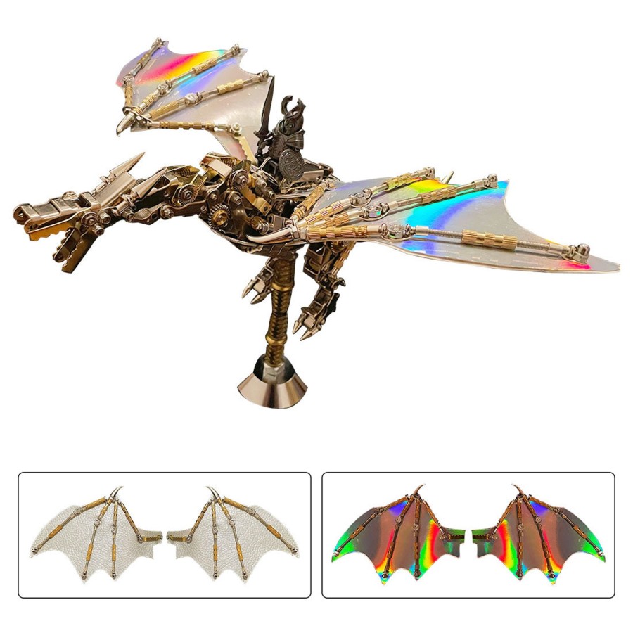 Diy Engine enginediy | 3D Metal Mechanical Steampunk Fly Dragon Crafts Diy Assembly Model Kit Art Device-600Pcs+