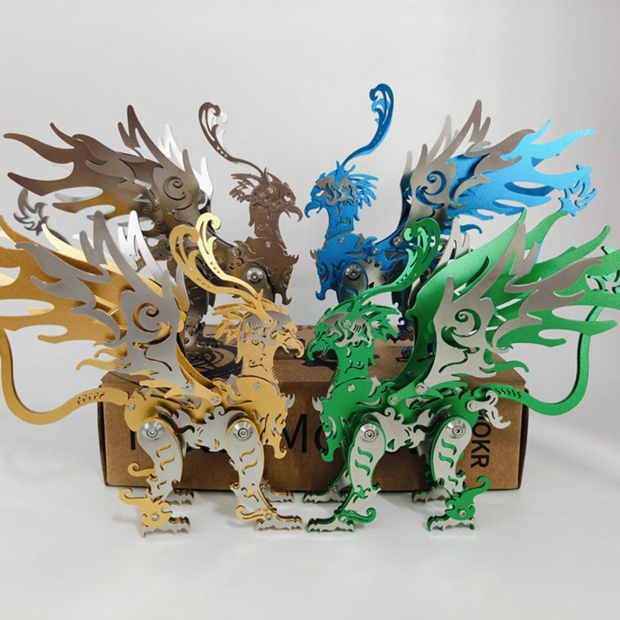 Diy Engine enginediy | 3D Diy Eagle Monster Of Chinese Legend Metal Animal Assembly Model