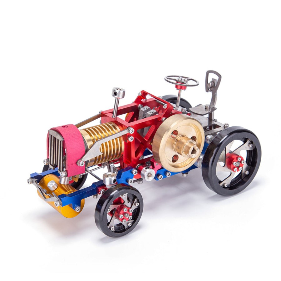 Model Engine enginediy Vacuum Engine | Flame Eater Vacuum Engine Stirling Wheel Tractor Model Educational Mechanical Vehicle Artwork