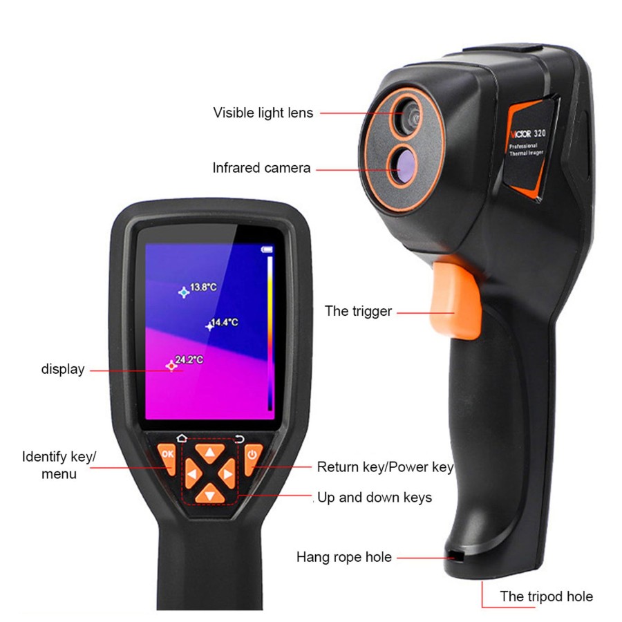 Accessories enginediy | Handheld Infrared Thermal Imaging Camera For Temperature Measurement