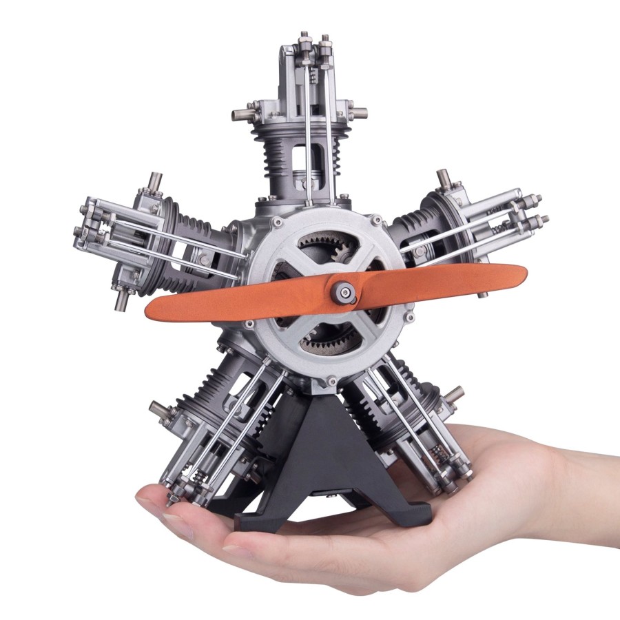 Diy Engine enginediy | 5 Cylinder Radial Engine Model Kit That Works - Build Your Own Radial Engine - Teching 1: 6 Full Metal Radial Engine Model Kit 250+Pcs