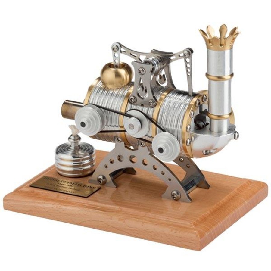 Model Engine enginediy Single Cylinder Stirling Engine | Stirling Engine Kit 2500Rpm Boiler Design Assembly Mechanism Stirling Engine Kit- Enginediy