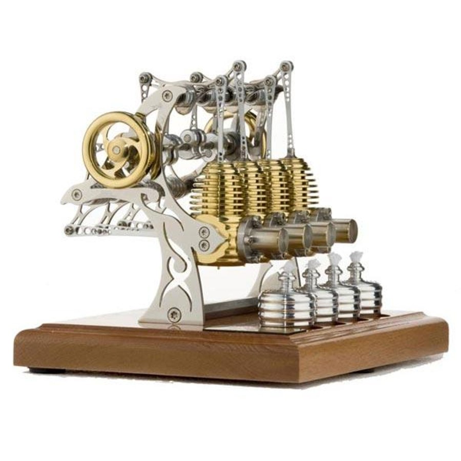 Model Engine enginediy Stirling Engine & Parts | Stirling Engine 4 Cylinder Stirling Engine Kit For Gift Collection Enginediy