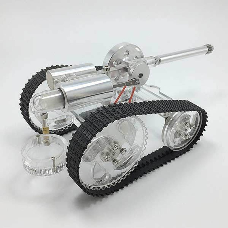 Model Engine enginediy Stirling Engine Vehicle | Stirling Engine Battle Tank External Combustion Engine Motor Model - Gift For Collection