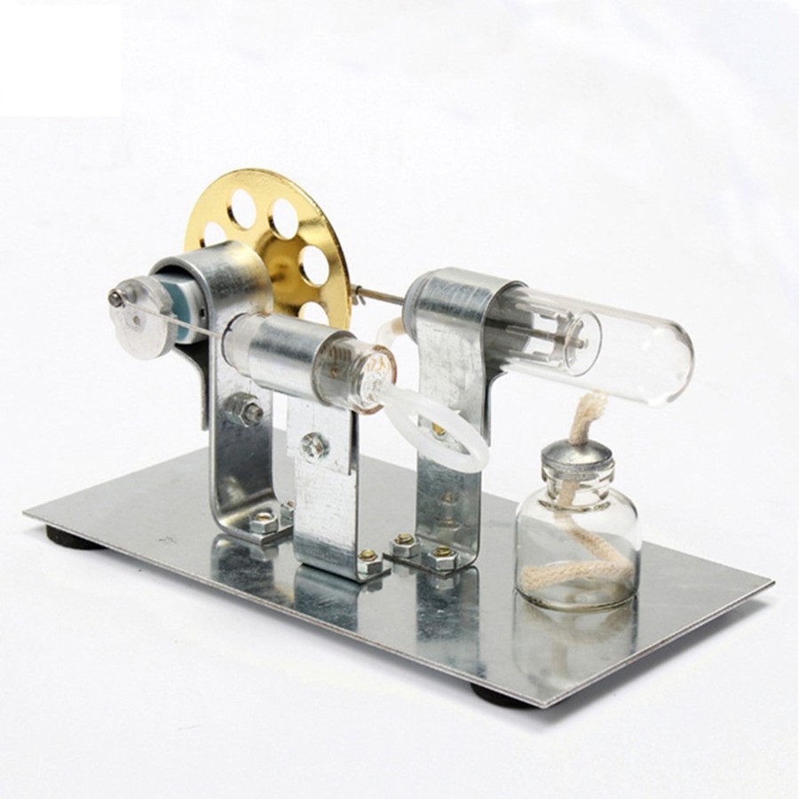 Model Engine enginediy Single Cylinder Stirling Engine | Stirling Engine Kit Diy Single Cylinder Stirling Engine - Ideal Engine Model Gift For Your Kids Enginediy