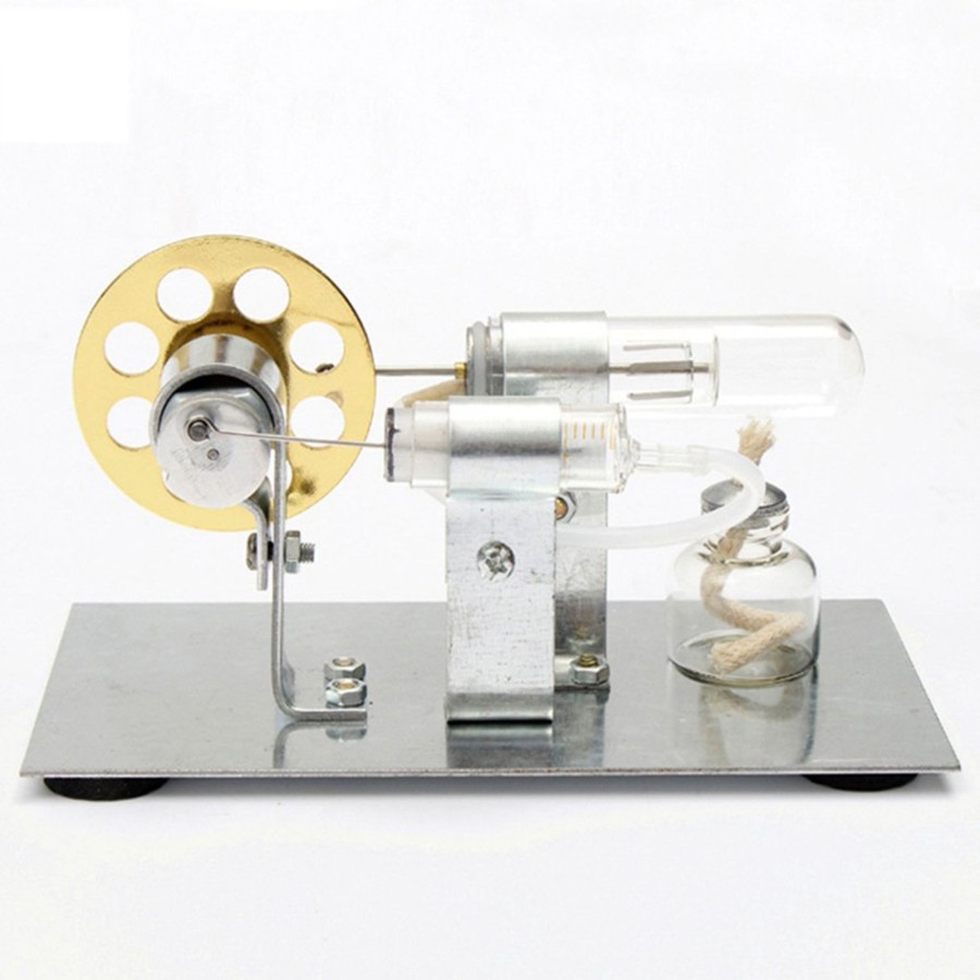 Model Engine enginediy Single Cylinder Stirling Engine | Stirling Engine Kit Diy Single Cylinder Stirling Engine - Ideal Engine Model Gift For Your Kids Enginediy