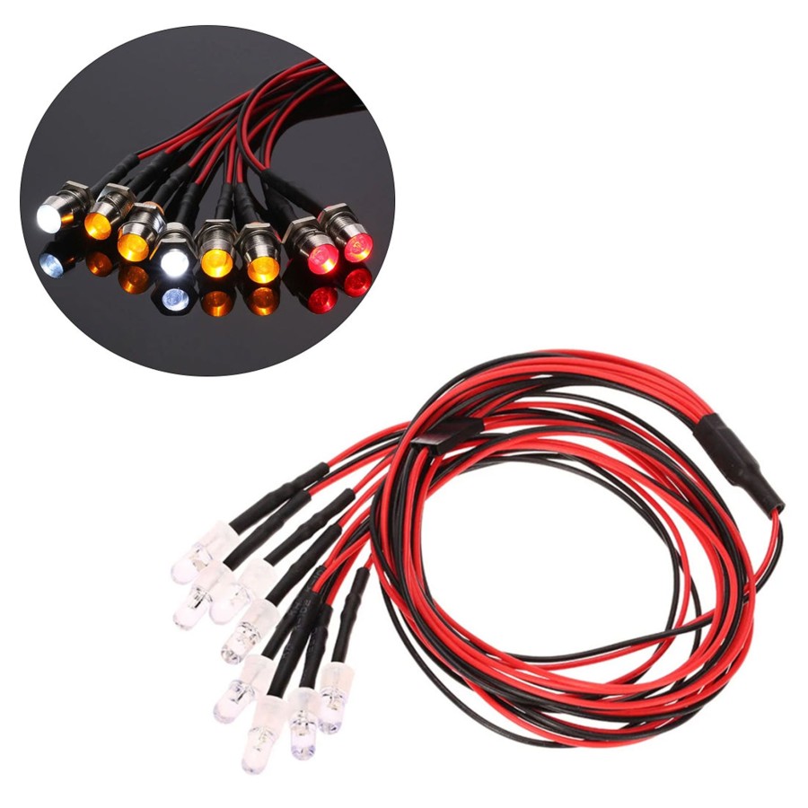 Accessories Engine DIY | 8 Led Lights Kit For Hsp 1/10 1/8 Traxxas Hsp Redcat Rc4Wd Tamiya Axial D90 Hpi Rc Car