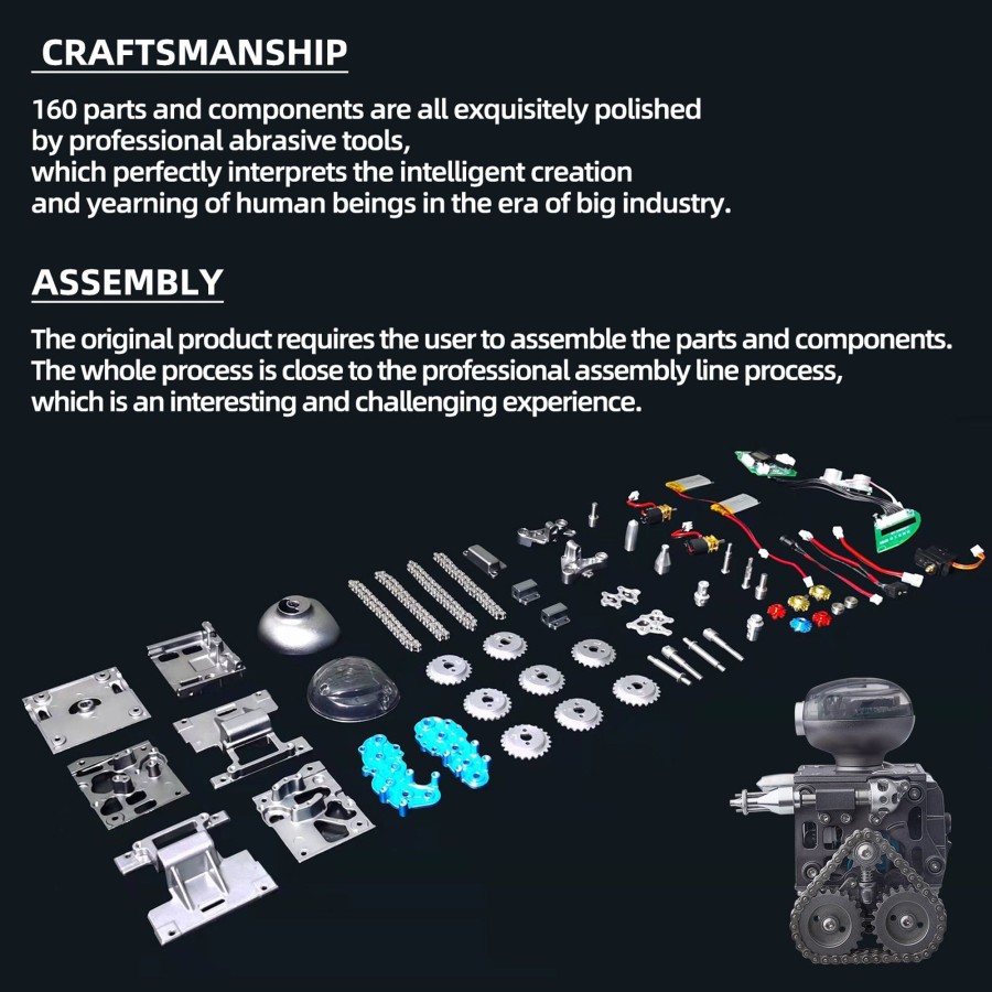 Diy Engine enginediy | Teching 160Pcs Diy Build Your Robot Kit Robotic Engine Assembly Kit Educational Toy Diy Gift