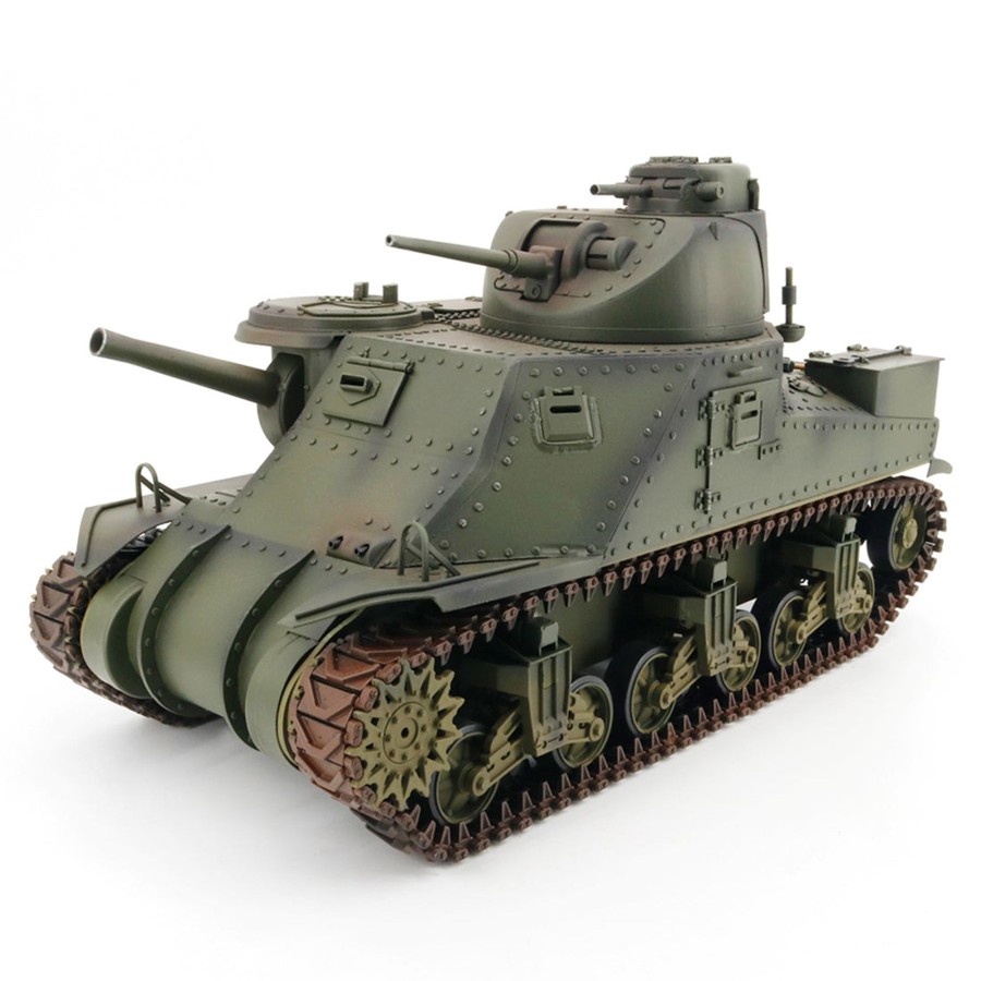 Rc Engine & Model Engine DIY | 1:16 Rc Tank Hand Made Simulation Metal 2.4G American M3 Light Tank Model Toy