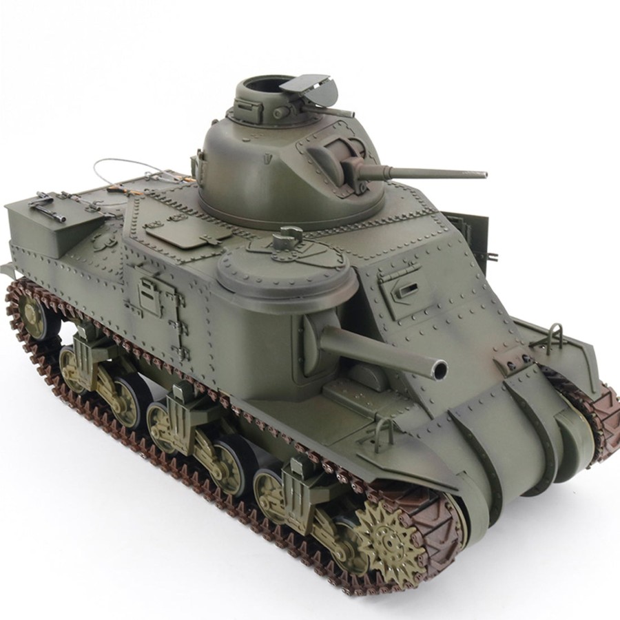 Rc Engine & Model Engine DIY | 1:16 Rc Tank Hand Made Simulation Metal 2.4G American M3 Light Tank Model Toy