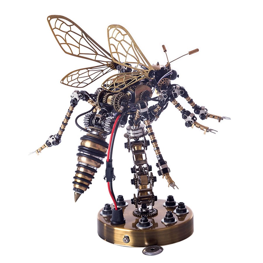 Diy Engine enginediy | Sound Control 3D Puzzle Model Kit Mechanical Wasp Metal Assembly Diy Model Jigsaw Crafts