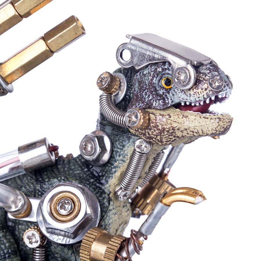 Diy Engine Engine DIY | 3D Metal Model Kit Mechanical Dinosaur Diy Games Assembly Puzzle Jigsaw Creative Gift - 136Pcs