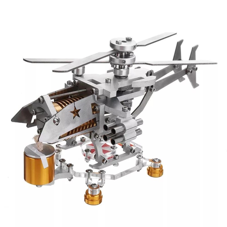 Model Engine Engine DIY Stirling Engine & Parts | Stirling Engine Kit Helicopter Design Vacuum Engine Model Gift Collection