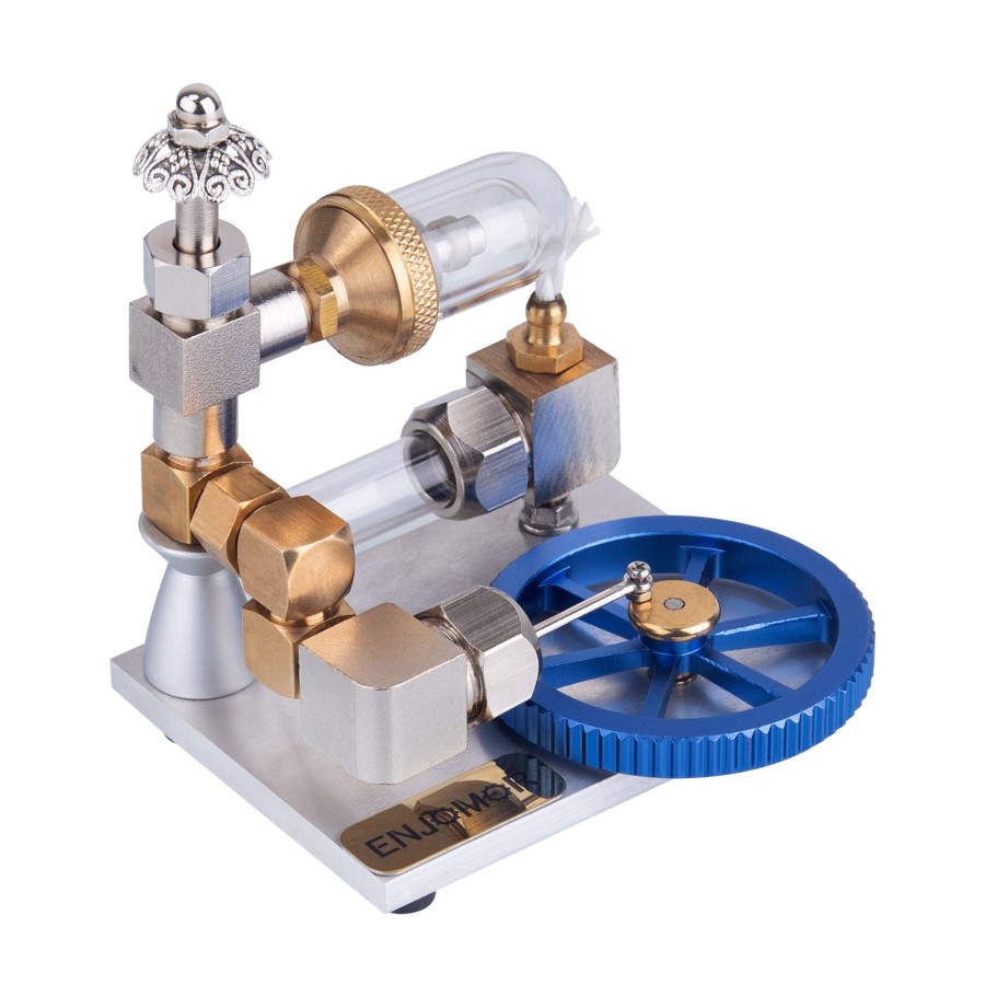 Stem Model enginediy | Enjomor Mini Stirling Engine Model External Combustion Engine Stirling Cycle Engine With Horizontal Flywheel